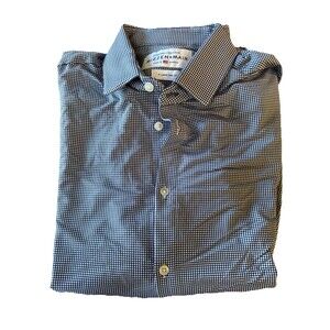 Mizzen+Main XL Spinnaker Collection Tall Trim Fit Button Up Shirt Blue Stretch